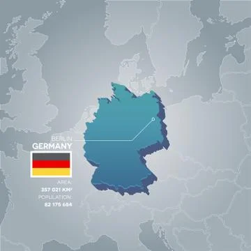 Germany information map. Stock Illustration
