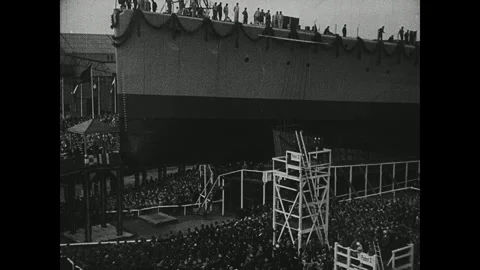 Germany launches ship Stock Footage 253703980