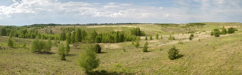 Germany, Lichtenberg, Thuringia, bismuth, post-mining landscape, cultivated Stock-Fotos