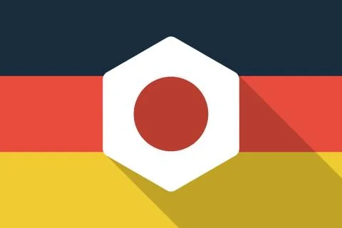 Germany long shadow flag with a nut Ilustración de archivo