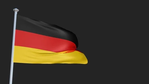 Germany - Loopable 3D flag animation with Alpha Channel and Transparency for  Stock-Footage 91462651