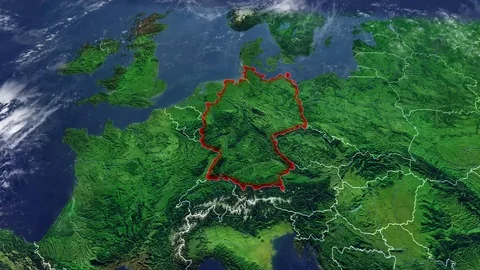 Germany map and borders Stock-Footage 82829650