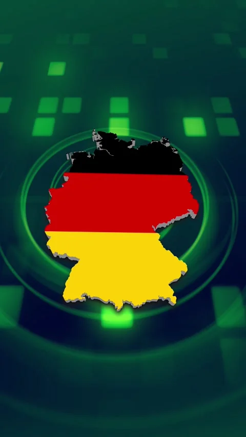 Germany Map and Flag Background Stock-Footage 347124821