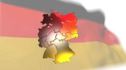 Germany map and flag 스톡 동영상 10735910