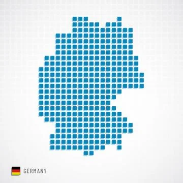 Germany map and flag icon Illustrazione stock