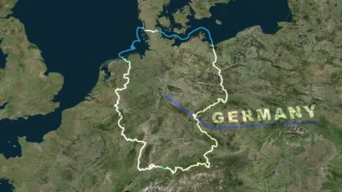 Germany Map Animation Stock Footage 273308021