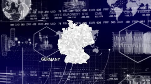 Germany Map Animation Loop | Growth, GDP... | Stock Video | Pond5