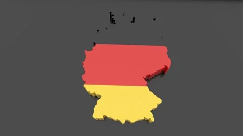 Germany map on black background animation Stock Footage 162827181