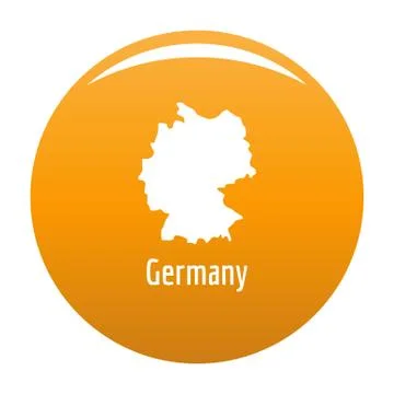 Germany map in black vector simple Illustrazione stock