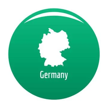 Germany map in black vector simple Illustrazione stock