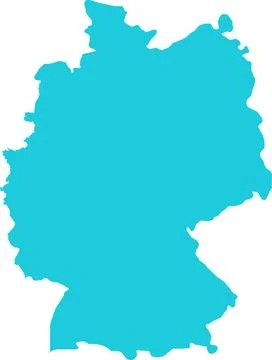Germany MAP in Blue, Country Map, Germany, Border Map, Border line of Germa.. Stock Illustration