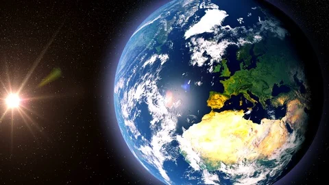 Germany Map With Borders, View From Space, Earth Globe Stock Footage 87041747