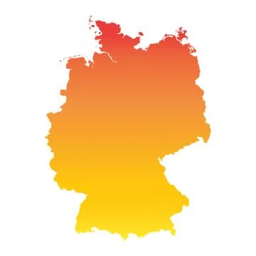 Germany map. Colorful orange vector illustration Illustrazione stock