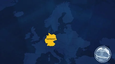 Germany Map with effects Stock Footage 343565819