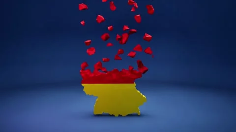 Germany Map With Flag Stock Footage 323711366