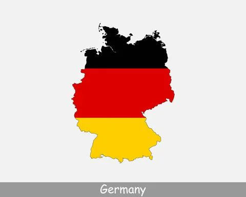 Germany Map Flag Stock Illustration
