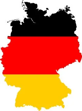Germany Map with Flag. Stock Illustration