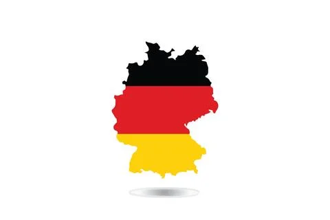 Germany Map Flag Vector. Vector Map Germany Flag Stock Illustration
