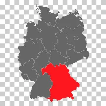 Germany map icon of Bavaria, geography blank concept, isolated graphic backgr イラスト素材