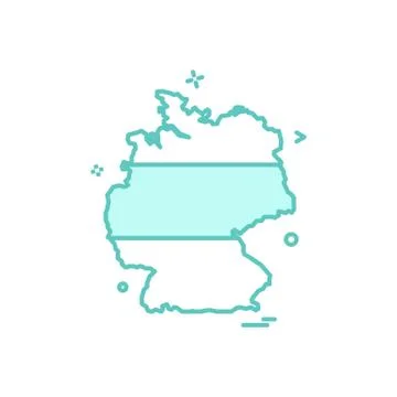 Germany map icon design vector Illustrazione stock