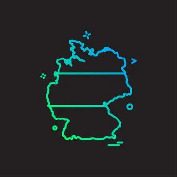 Germany map icon design vector Illustrazione stock