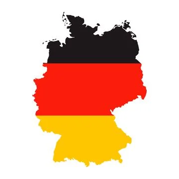 Germany map icon, geography blank concept, isolated graphic background vector Illustrazione stock