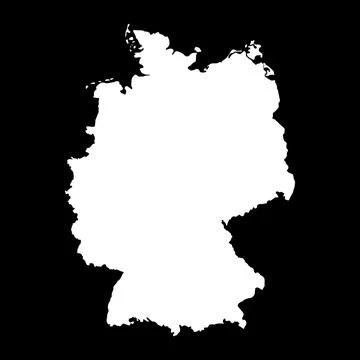 Germany map icon, geography blank concept, isolated graphic background vector Stock Illustration