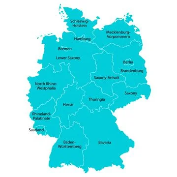Germany map icon, geography blank concept, isolated graphic background vector Illustrazione stock