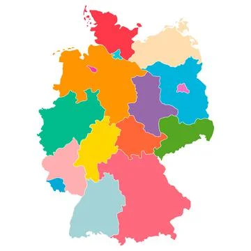Germany map icon, geography blank concept, isolated graphic background vector Stock Illustration