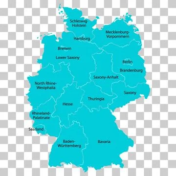 Germany map icon, geography blank concept, isolated graphic background vector Stock Illustration