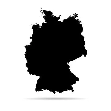 Germany map icon, geography blank concept, isolated graphic background vector Stock Illustration