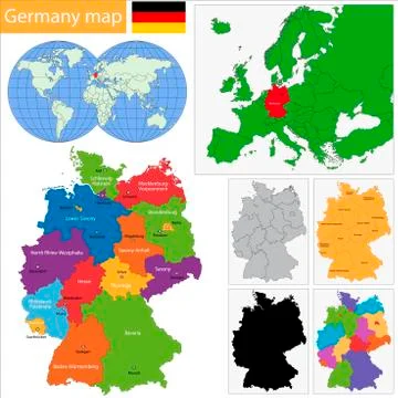 Germany map Stock Illustration
