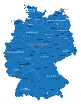 Germany map Stock Illustration