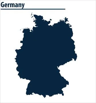 Germany map illustration vector Stock Illustration