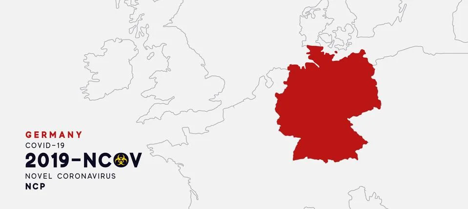 Germany Map infographics, Localization of the outbreak of Virus Covid 19. Nov Stock Illustration