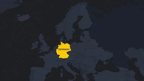 Germany Map new style Stock Footage 343565873
