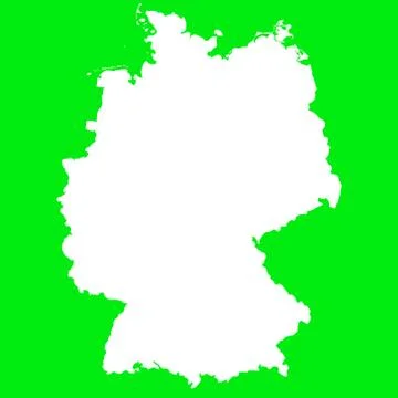 Germany Map Outline on Green Screen Illustrazione stock