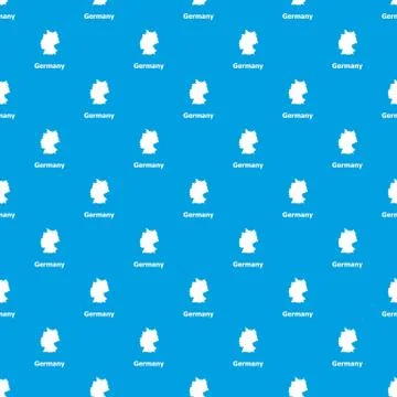 Germany map pattern seamless blue Illustrazione stock