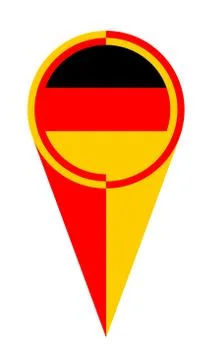 Germany Map Pointer Location Flag 스톡 일러스트