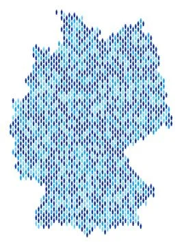 Germany Map Population Demographics Stock Illustration