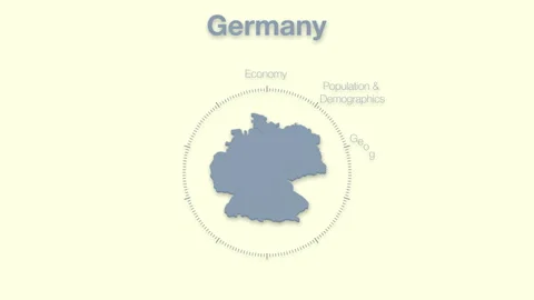 Germany MAP revealingmotion graphics data elements Stock Footage 339876152