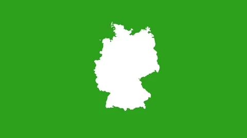 Germany Map Showing Different States Highlighted Green Screen Animation 4K Video stock 329917881