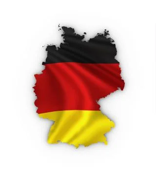 Germany map showing the german flag Stock-Illustration