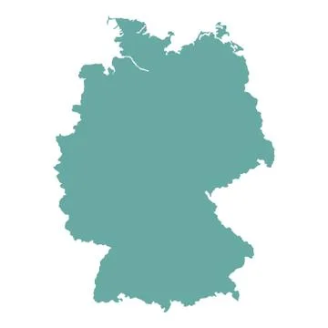 Germany map silhouette vector Stock Illustration