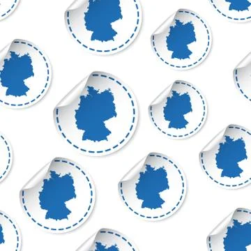 Germany map sticker seamless pattern background. Business concept label picto イラスト素材
