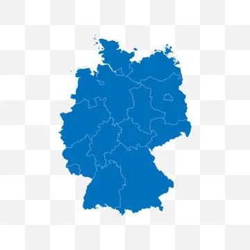 Germany map on transparent background. Vector illustration. 스톡 일러스트