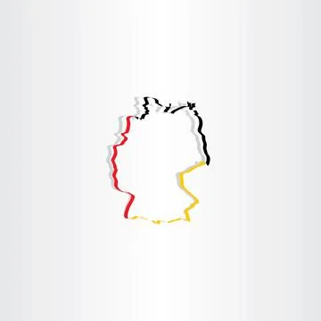 Germany map vector icon symbol Illustrazione stock