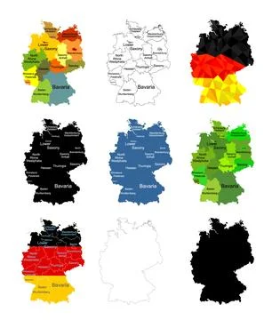 Germany map vector silhouette illustration isolated イラスト素材