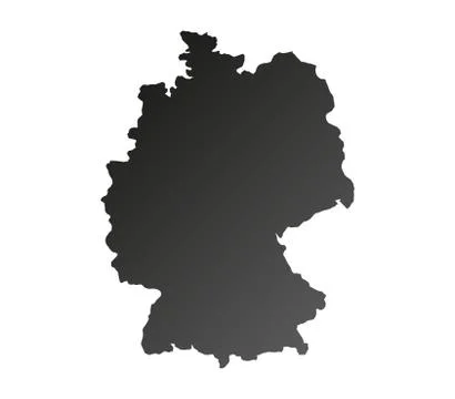 Germany map on white background Stock Illustration