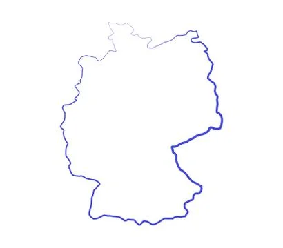 Germany map on white background Stock Illustration